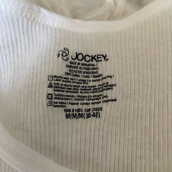 BNWOT | Deadstock jockey combed cotton white mens tank top set of six - Picture 3 of 5